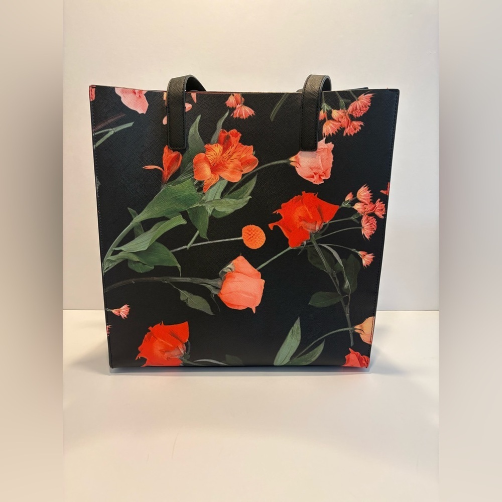 New Ted Baker Flircon Womens Floral Print Large Icon Tote bag - Faux Leather - Picture 6 of 9